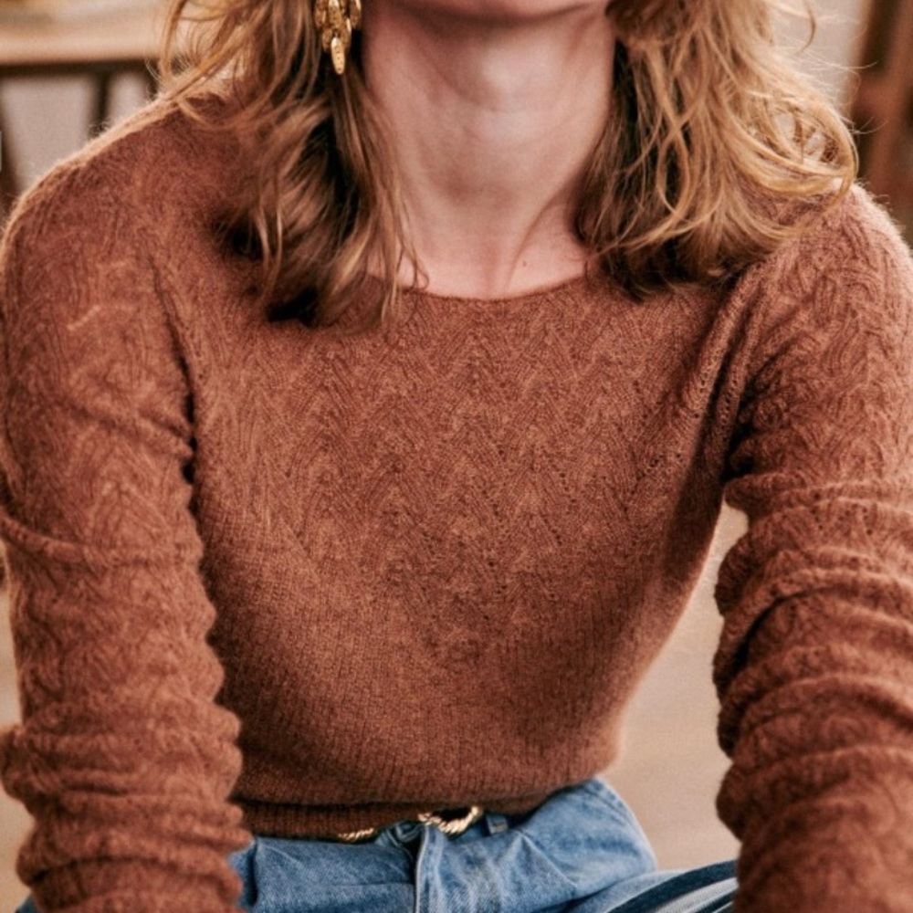 Sezane Constance jumper XS camel
